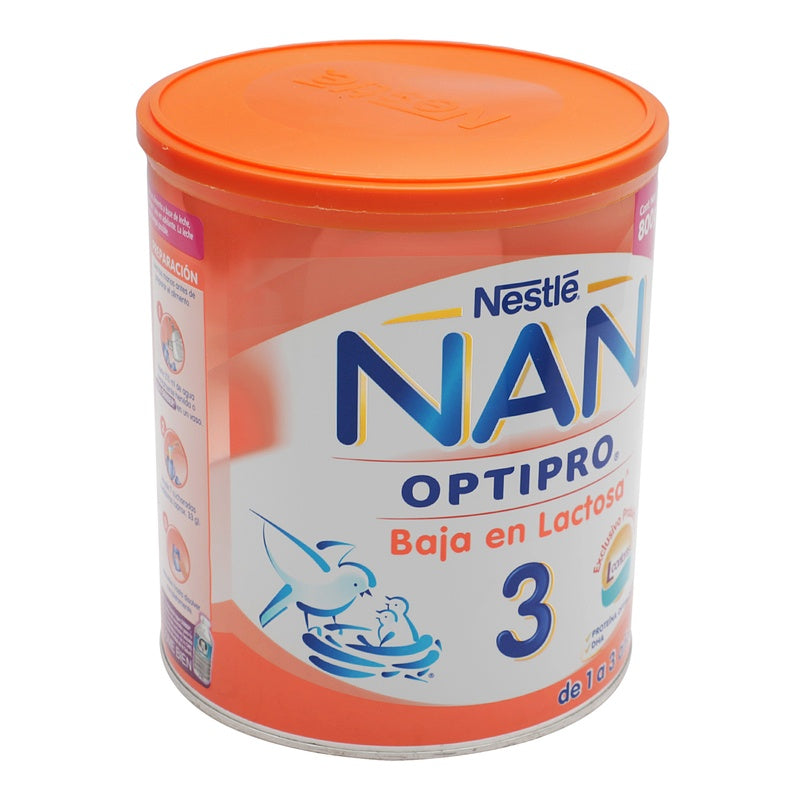 Leche Nan 3 Baja Lactosa 800 Gr 7501058627933