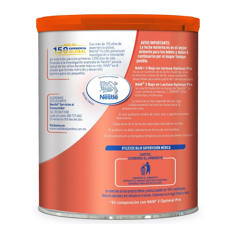 Leche Nan 3 Baja Lactosa 800 Gr 7501058627933 perfil 2