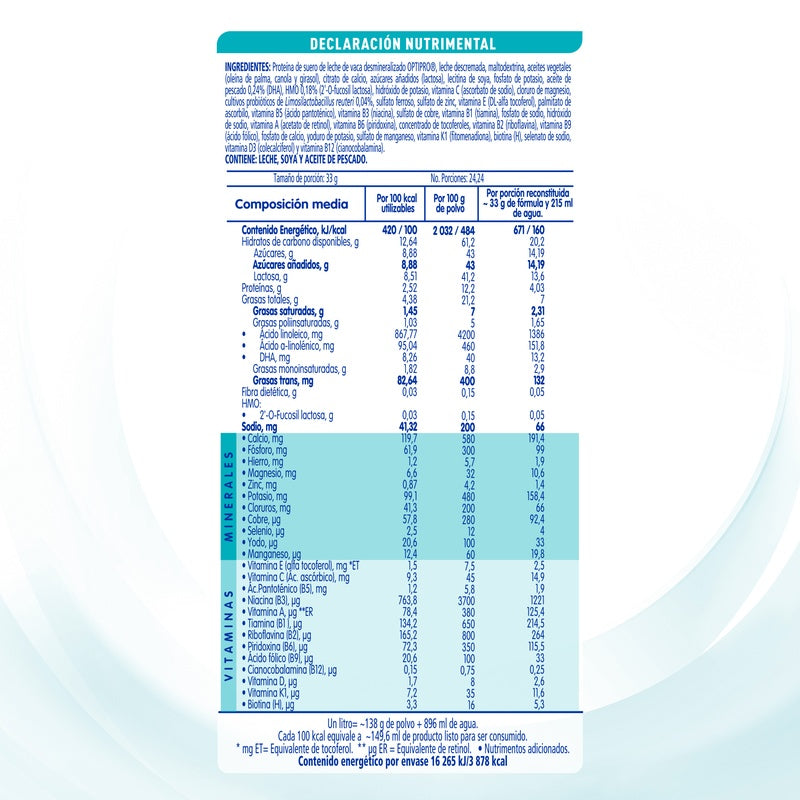 Leche Nan 4 Optipro 2 Años 800 Gr 7501058630650 perfil 6