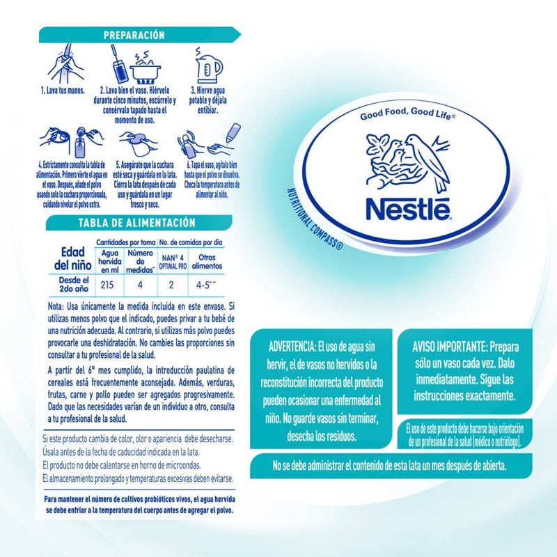 Leche Nan Optimal Pro Etapa 4 1,2 Kg perfil 4