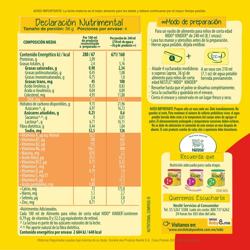 Leche Nido Kinder 144 G 7501059233072 perfil 9