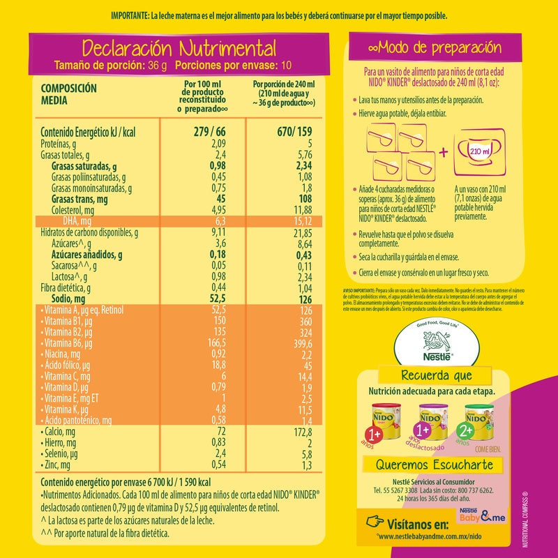 Leche Nido Kinder Deslact 1-3Anos 360 G 7501000911745 perfil 5