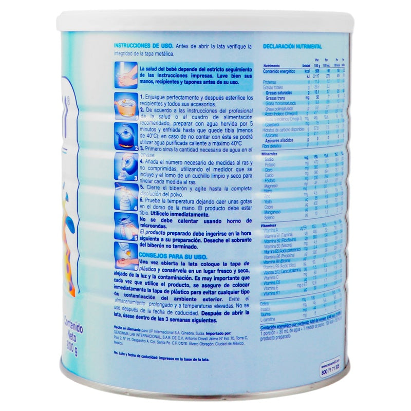 Leche Novamil 1 F-Lactea 800 G 7501318628465 perfil 2