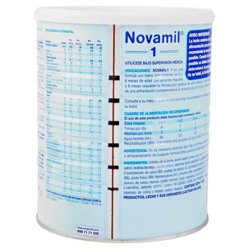 Leche Novamil 1 F-Lactea 800 G 7501318628465 perfil 3
