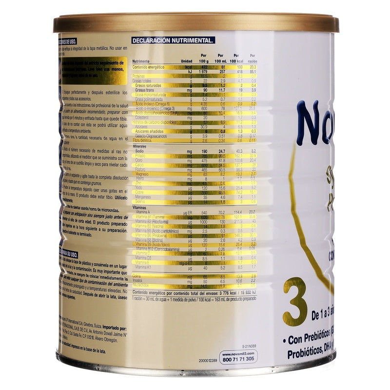 Leche Novamil 3 Symbiotic Premium 800 Gr 7501318676848