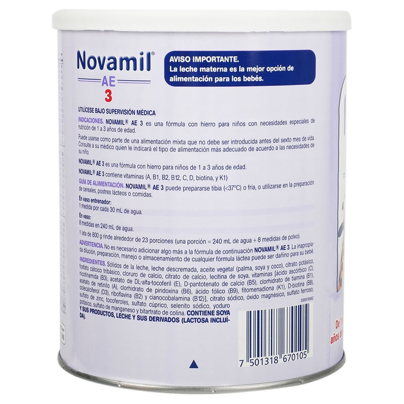 Leche Novamil Ae3 F-Lactea 800 G 7501318670105 perfil 2