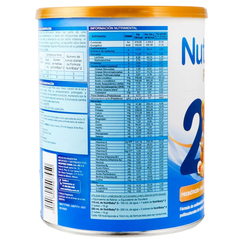 Leche Nutribaby Premium2 6 A 12 M 900 G