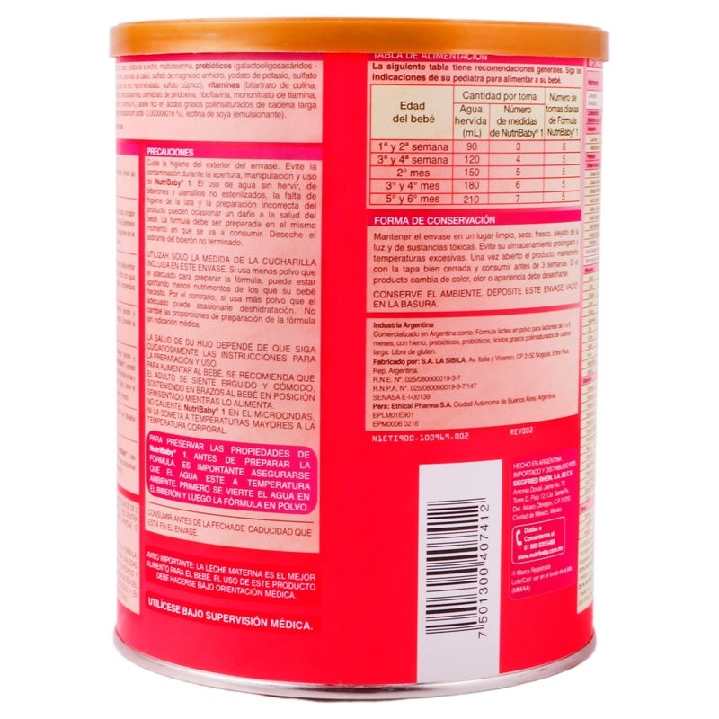 Leche Nutribaby Premium 1 0 A 6 M 900 Gr