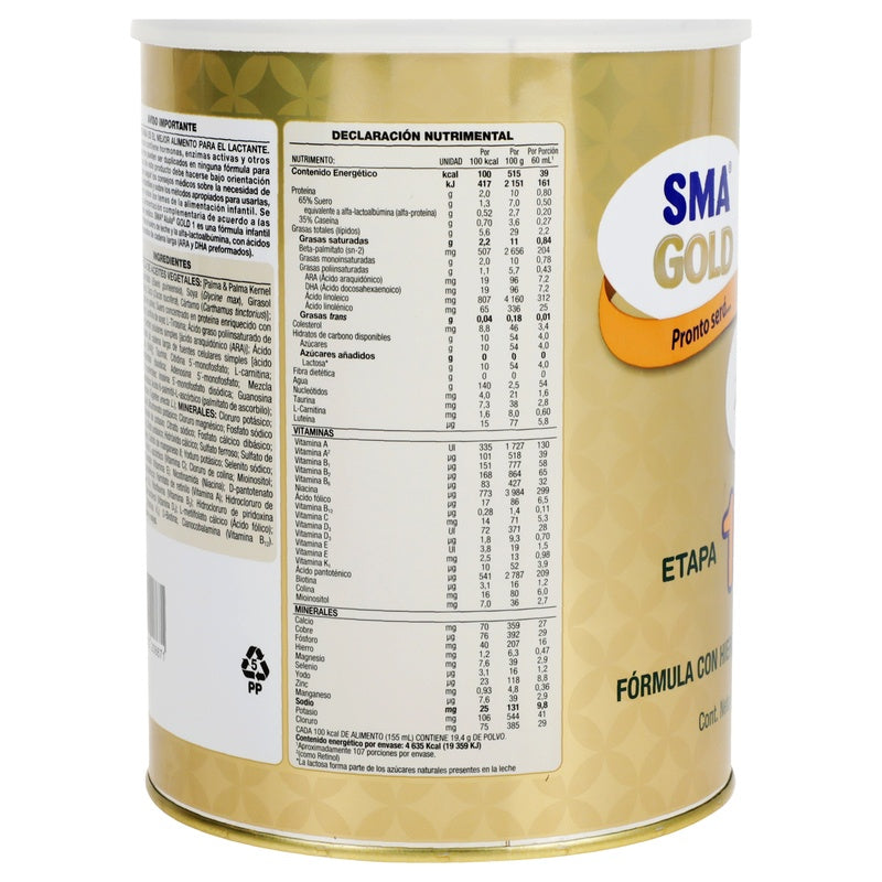 Leche Sma Gold Alula E-1 Polvo 900 G 7503032208671 perfil 6