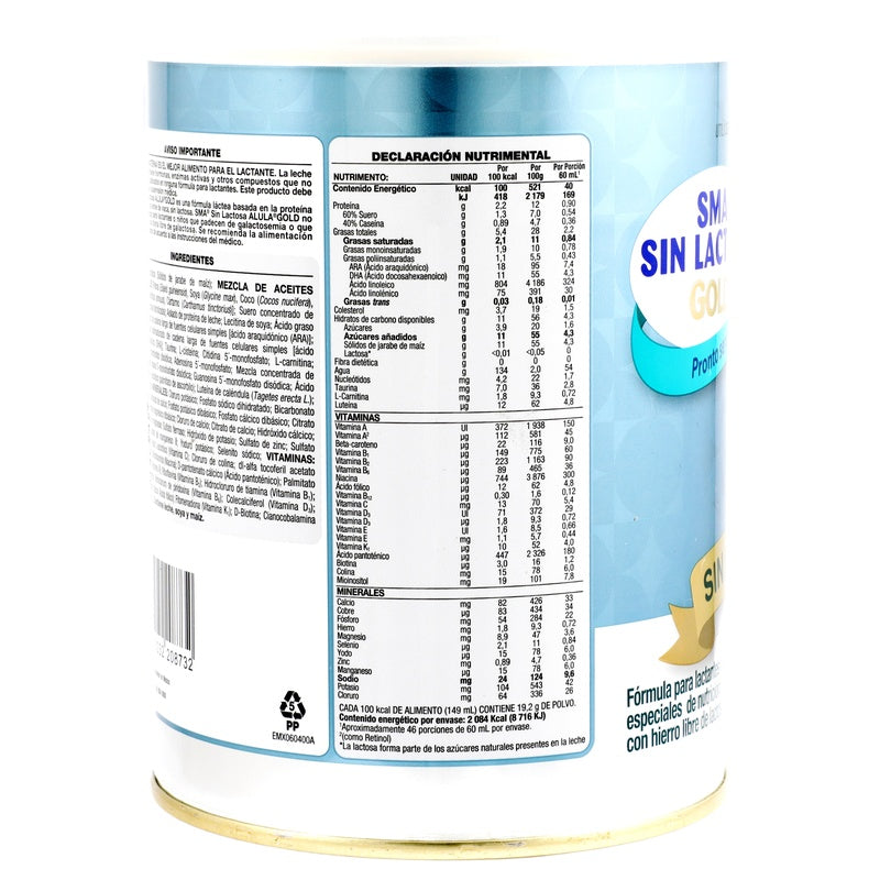 Leche Sma Gold Especializada Sin Lactosa 400 G 7503032208732 perfil 2
