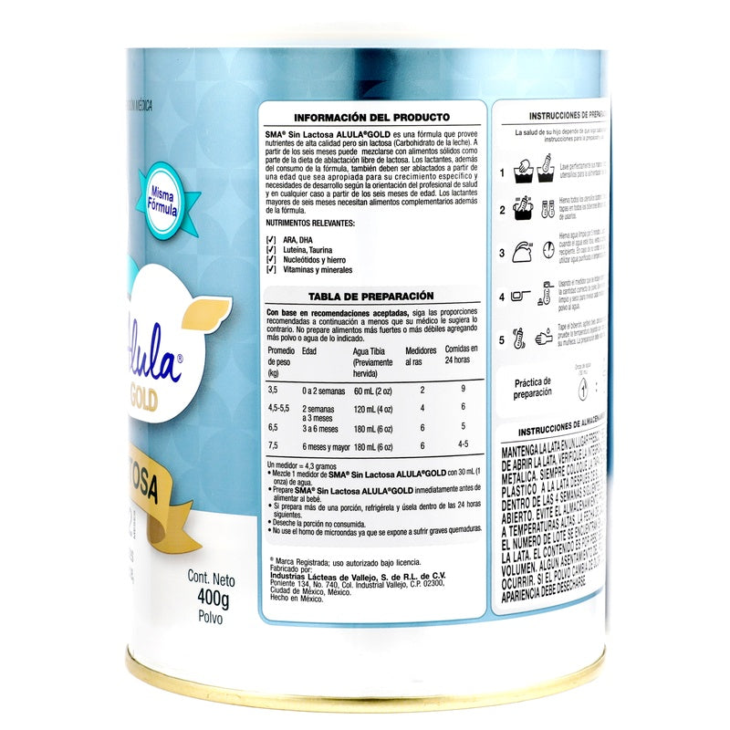 Leche Sma Gold Especializada Sin Lactosa 400 G 7503032208732 perfil 3