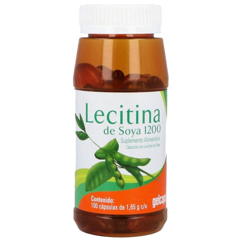 Lecitina De Soya 1200 Mg Con 100 Capsulas Gelcaps