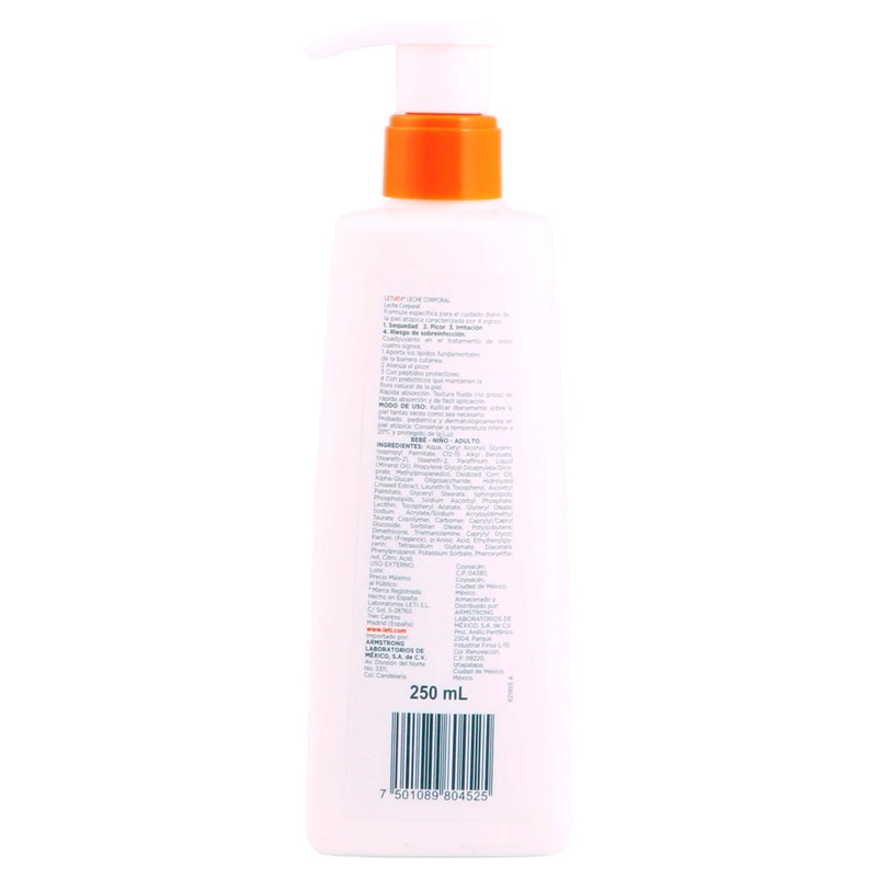 Leti At4 Atopic 250 Ml Leche Corporal