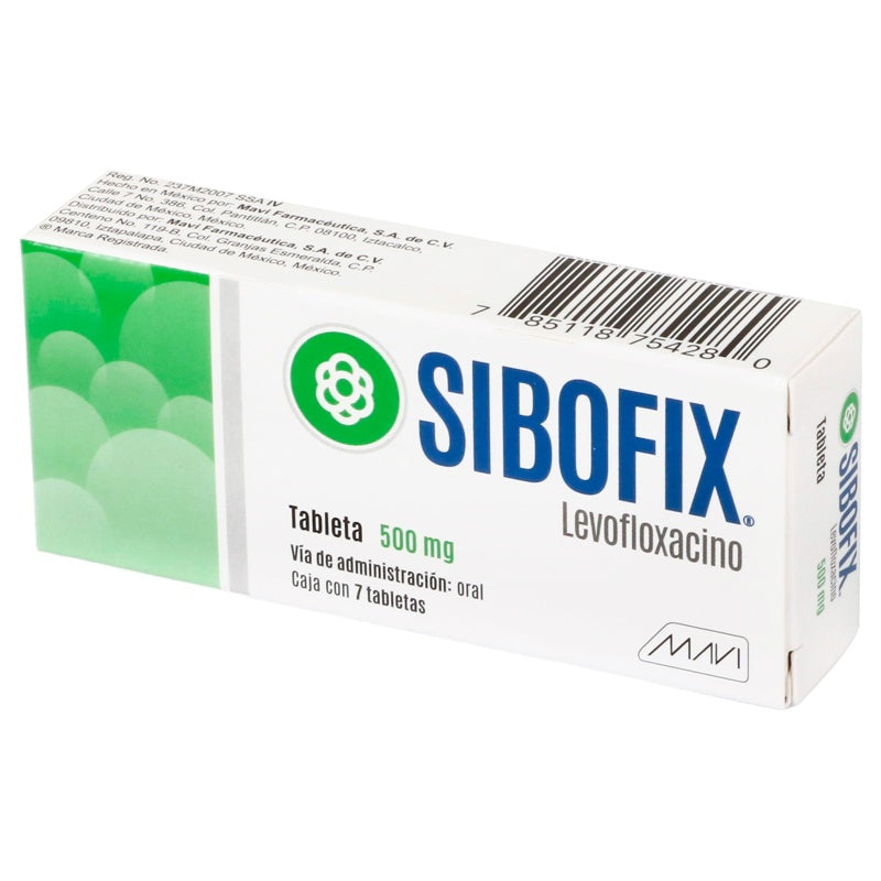 Levofloxacino 500 Mg Con 7 Tabletas Simbofix