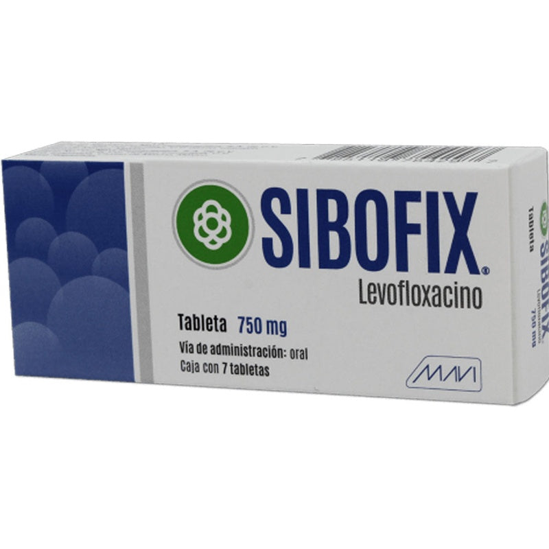 Levofloxacino 750 Mg Con 7 Tabletas Simbofix