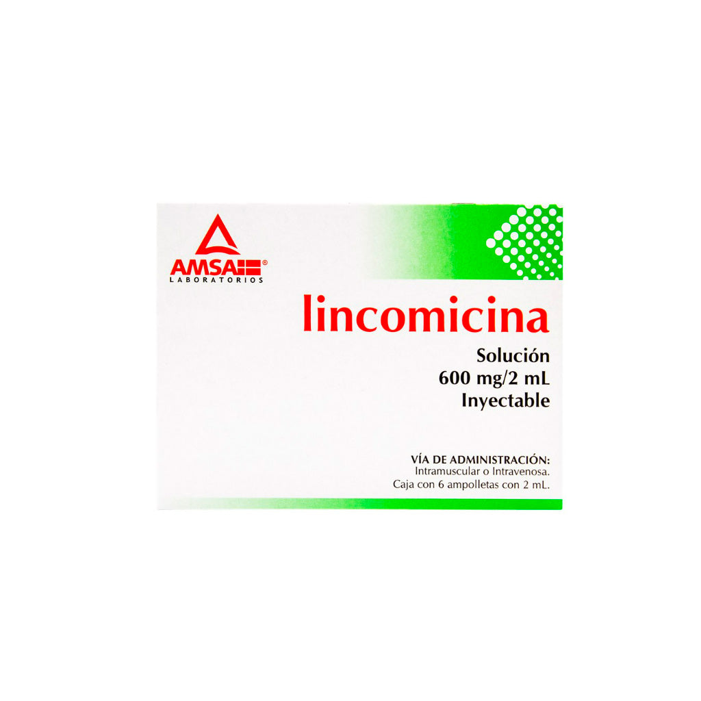 Lincomicina 600 Mg / 2 Ml 2 Ml 6 Ampulas Amsa 7501349021983