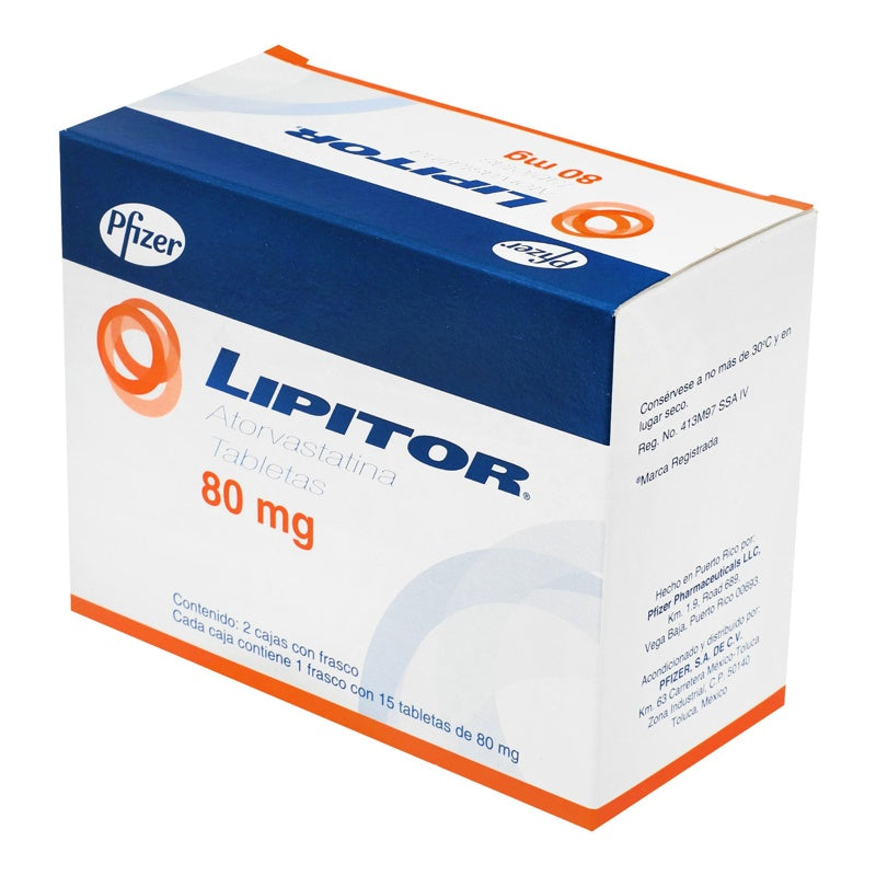 Lipitor 80 Mg Con 15 Tabletas Duopack