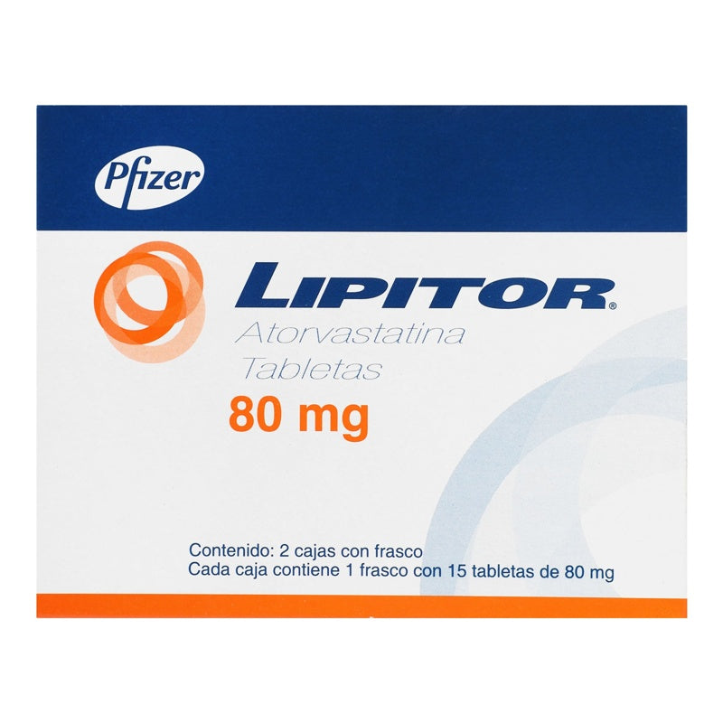 Lipitor 80 Mg Con 15 Tabletas Duopack