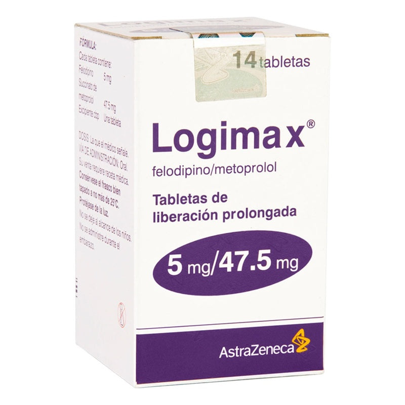 Logimax 5 / 47.5 Mg Con 14 Tabletas Liberación Prolongada