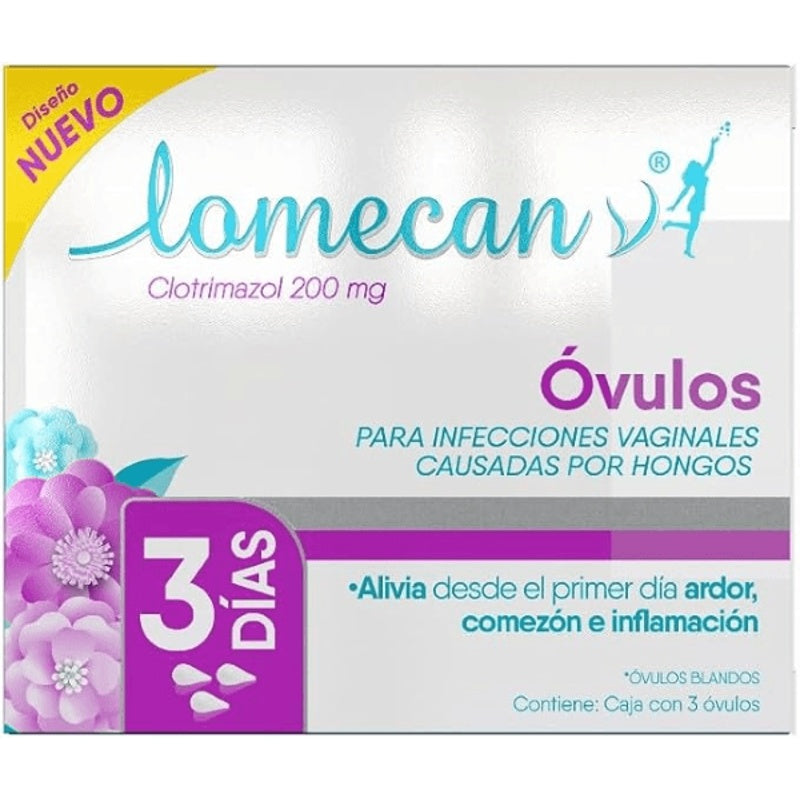 Lomecan V 200 Mg Con 3 Óvulos Vag