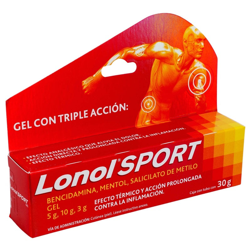 Lonol Sport 5 / 10 / 3 Gr / 100 Gr 30 Gr Gel Tópica 7501165011403 perfil 3