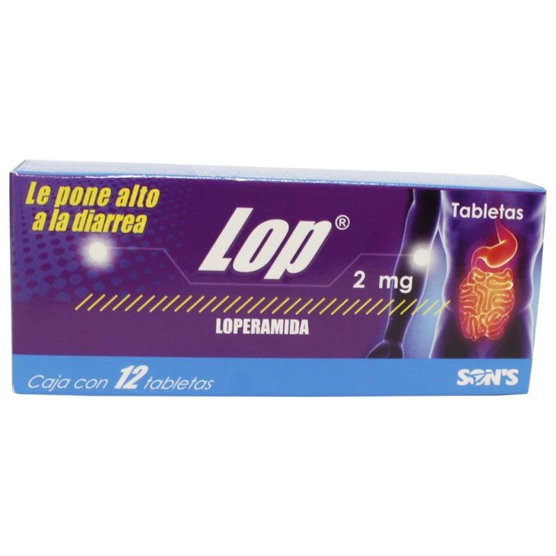 Loperamida 2 Mg Con 12 Tabletas Lop