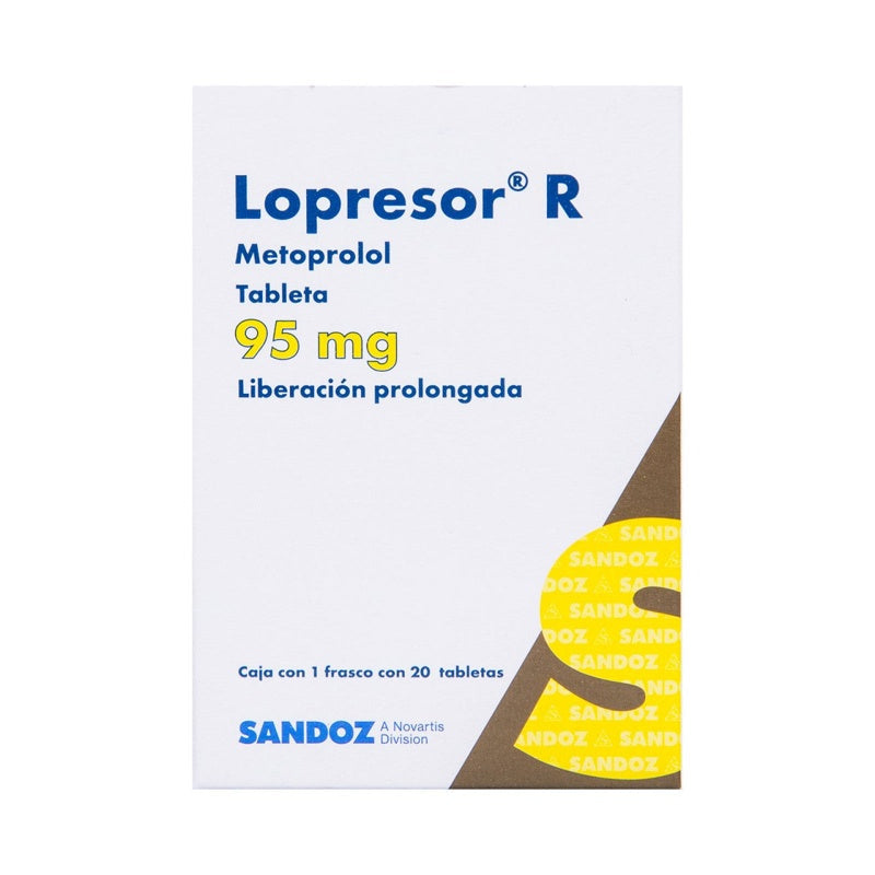 Lopresor R 95 Mg Con 20 Tabletas Lp 5235