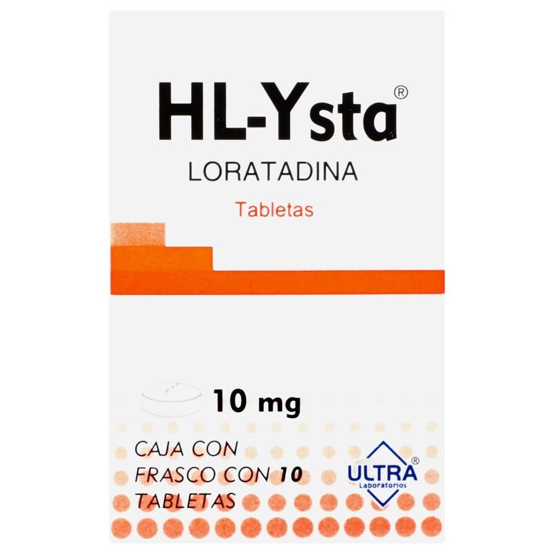 Loratadina 10 Mg Con 10 Tabletas Hl Ysta