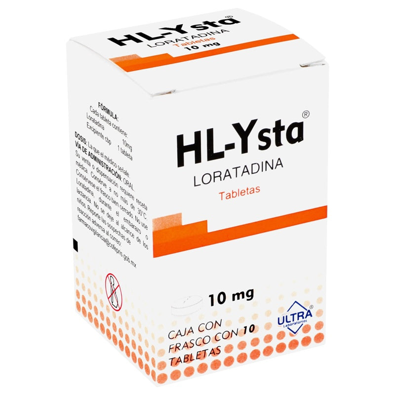 Loratadina 10 Mg Con 10 Tabletas Hl Ysta