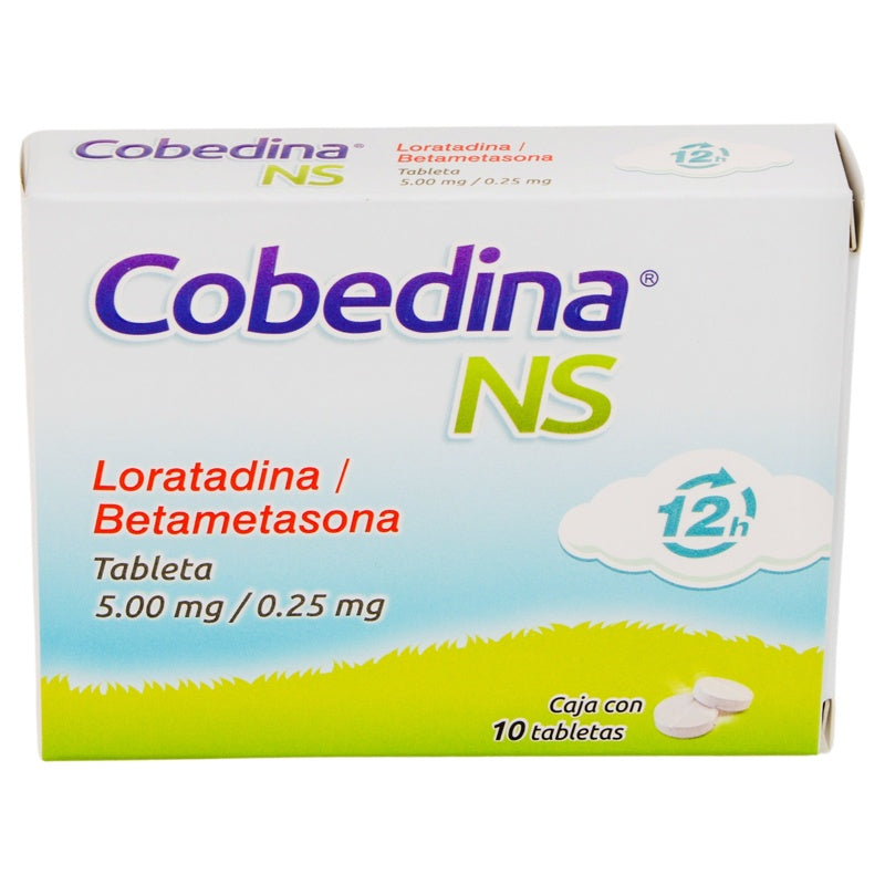 Loratadina / Betametasona 5 / 0.25 Mg Con 10 Tabletas Cobedina