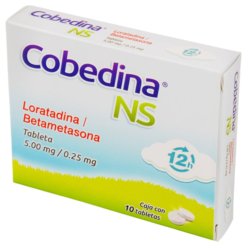 Loratadina / Betametasona 5 / 0.25 Mg Con 10 Tabletas Cobedina
