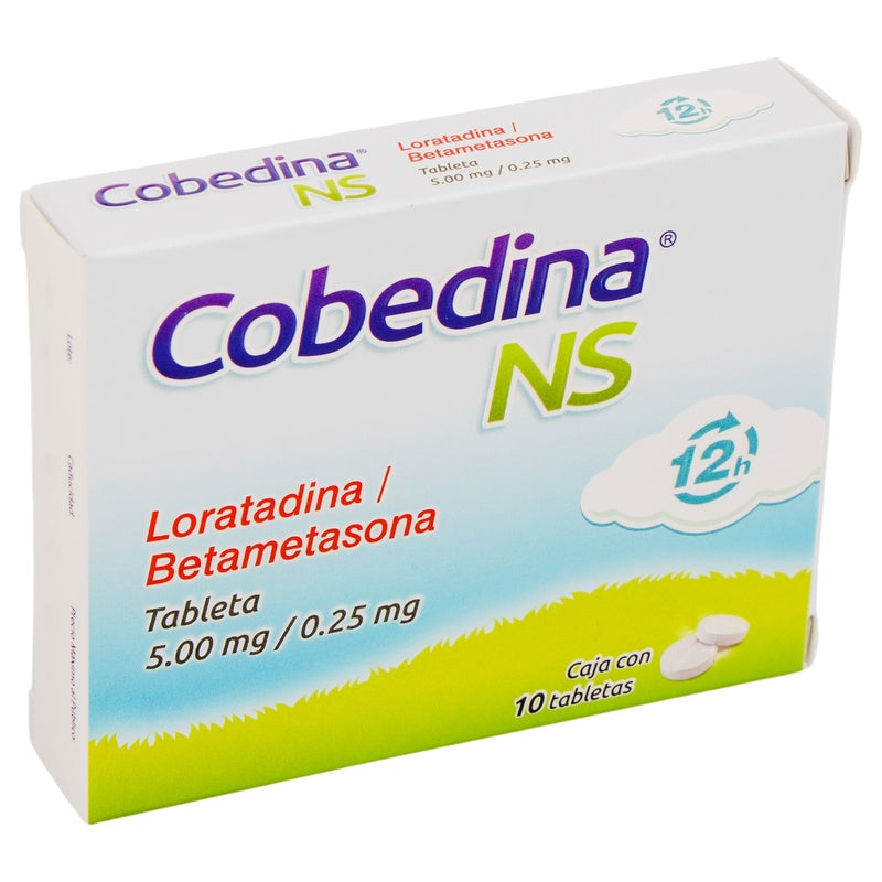 Loratadina / Betametasona 5 / 0.25 Mg Con 10 Tabletas Cobedina Ns 780083150129 perfil 5