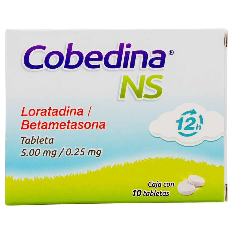 Loratadina / Betametasona 5 / 0.25 Mg Con 10 Tabletas Cobedina Ns 780083150129 perfil 6