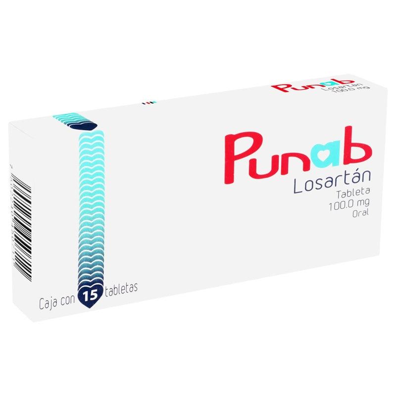 Losartan 100 Mg Con 15 Tabletas Punab