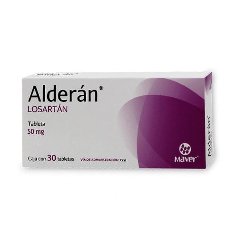 Losartan 50 Mg Con 30 Tabletas Alderan