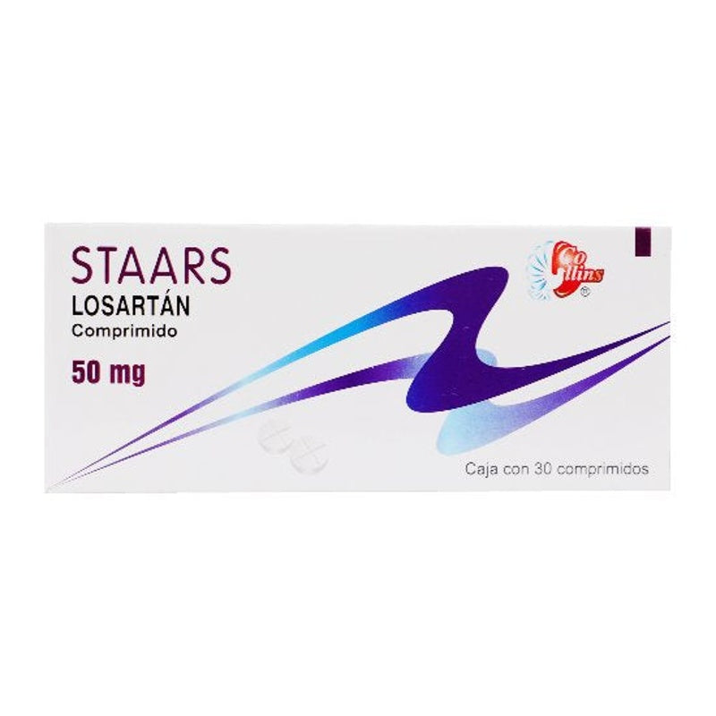 Losartan 50 Mg Con 30 Tabletas Staars