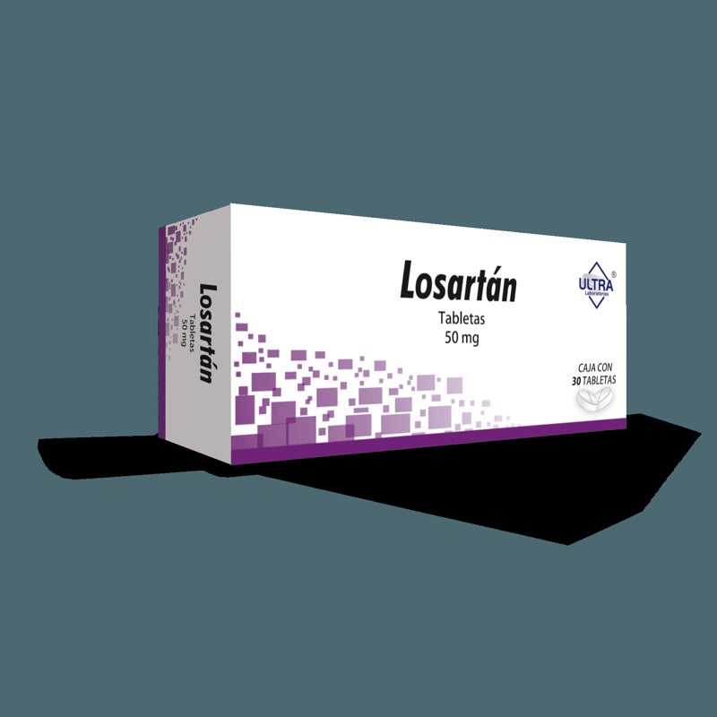 Losartan 50 Mg Con 30 Tabletas Ultra