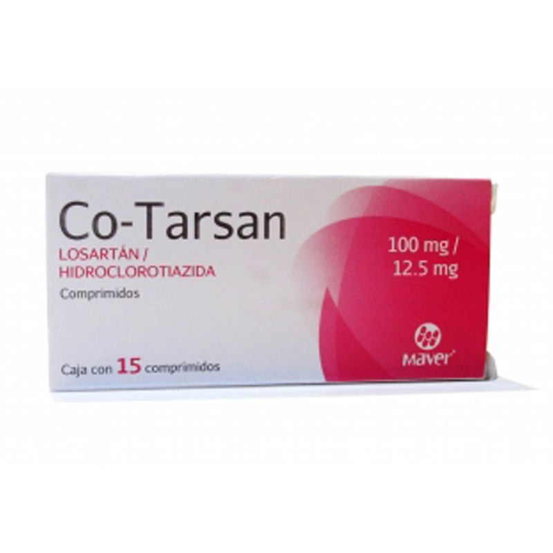 Losartan / Hidroclorotiazida 100 / 12.5 Mg Con 15 Comprimidos Cotarsan