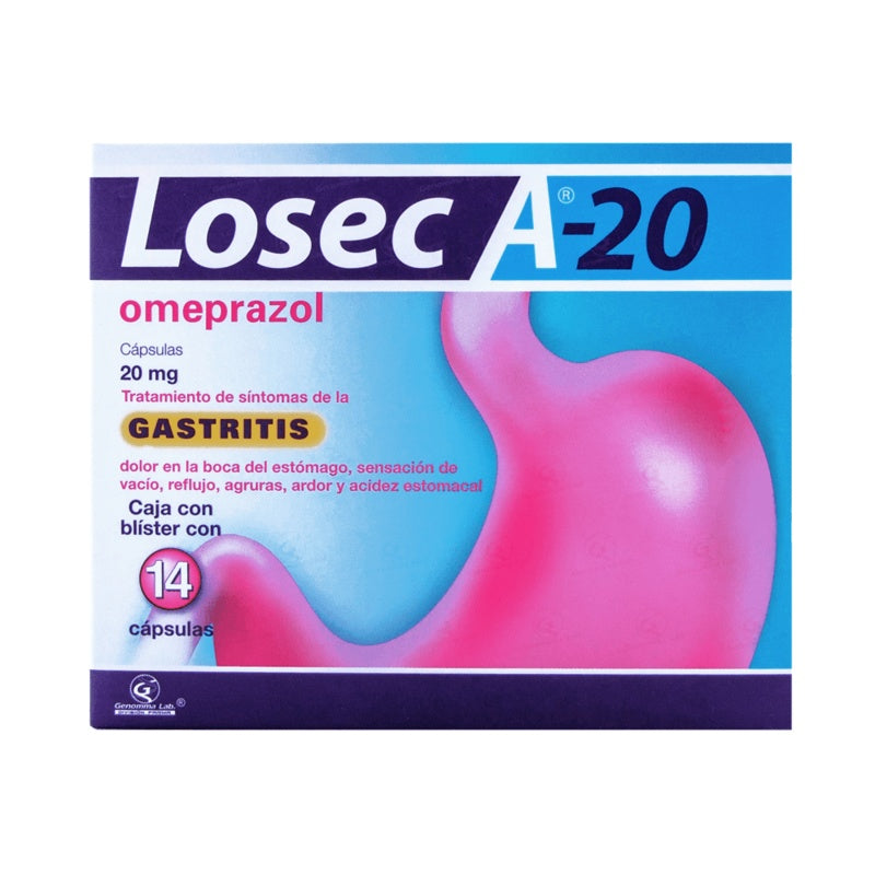 Losec A 20 20 Mg Con 14 Capsulas