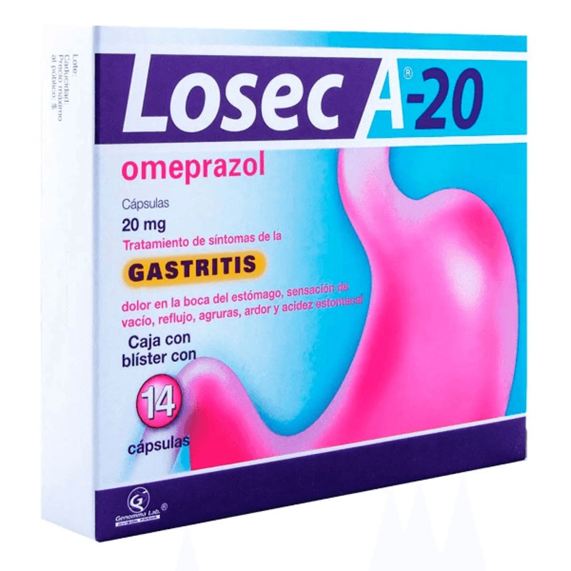 Losec A 20 20 Mg Con 14 Capsulas