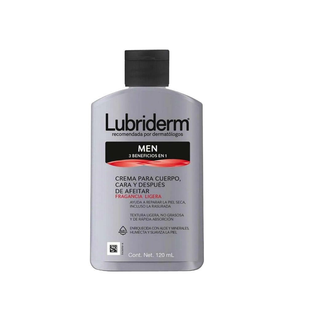 Crema Lubriderm Men 3 En 1 Frag 120 Ml 7702031415046