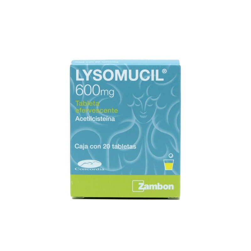 Lysomucil 600 Mg Con 20 Tabletas Efervecente