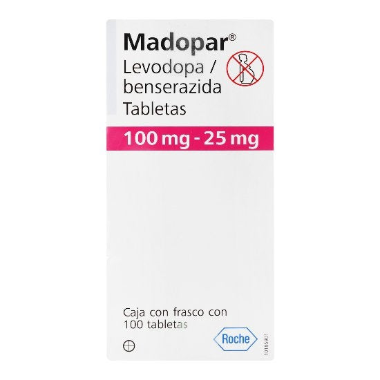 Madopar 100 / 25 Mg Con 100 Comprimidos 7501009005414