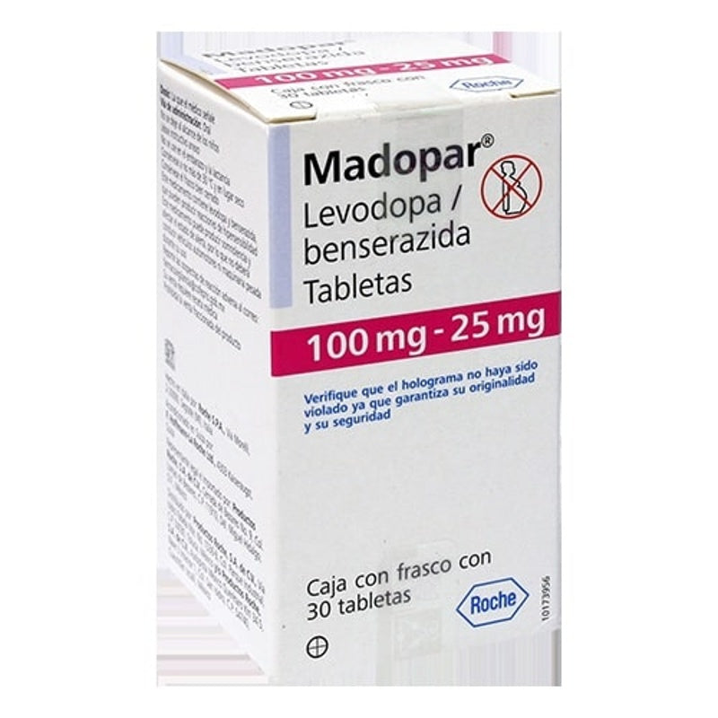 Madopar 100 / 25 Mg Con 30 Tabletas