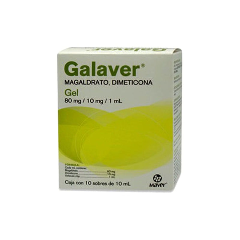 Magaldrato / Dimeticona 80 / 10 Mg 10 Ml 10 Sobres Galaver