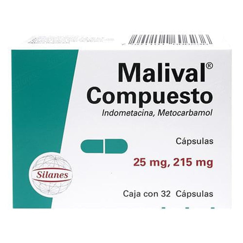 Malival Compuesto 215 / 25 Mg Con 32 Capsulas