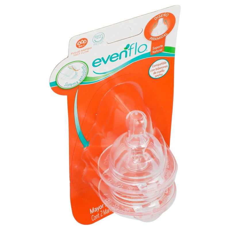 Mamila Evenflo Silicon Flujo Rapido perfil 2