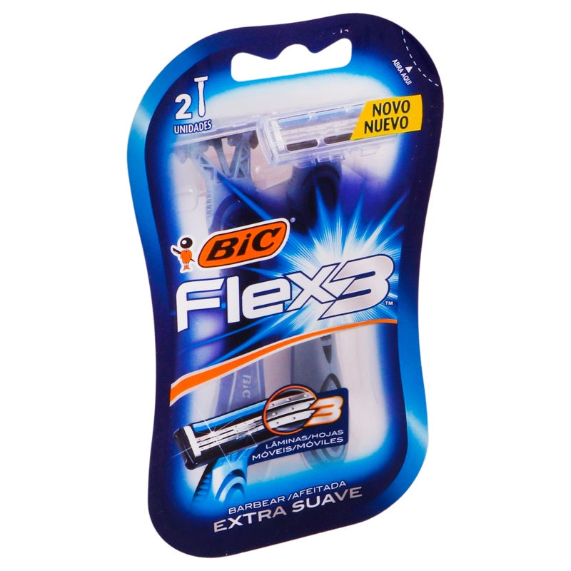 Maquina Bic Flex3 Extra Suave 2Pza