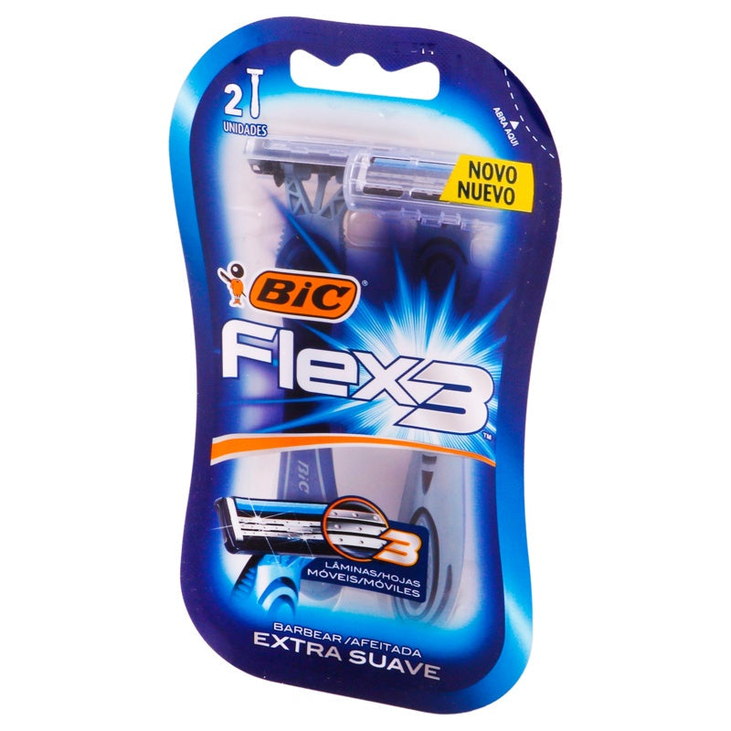 Maquina Bic Flex3 Extra Suave 2Pza