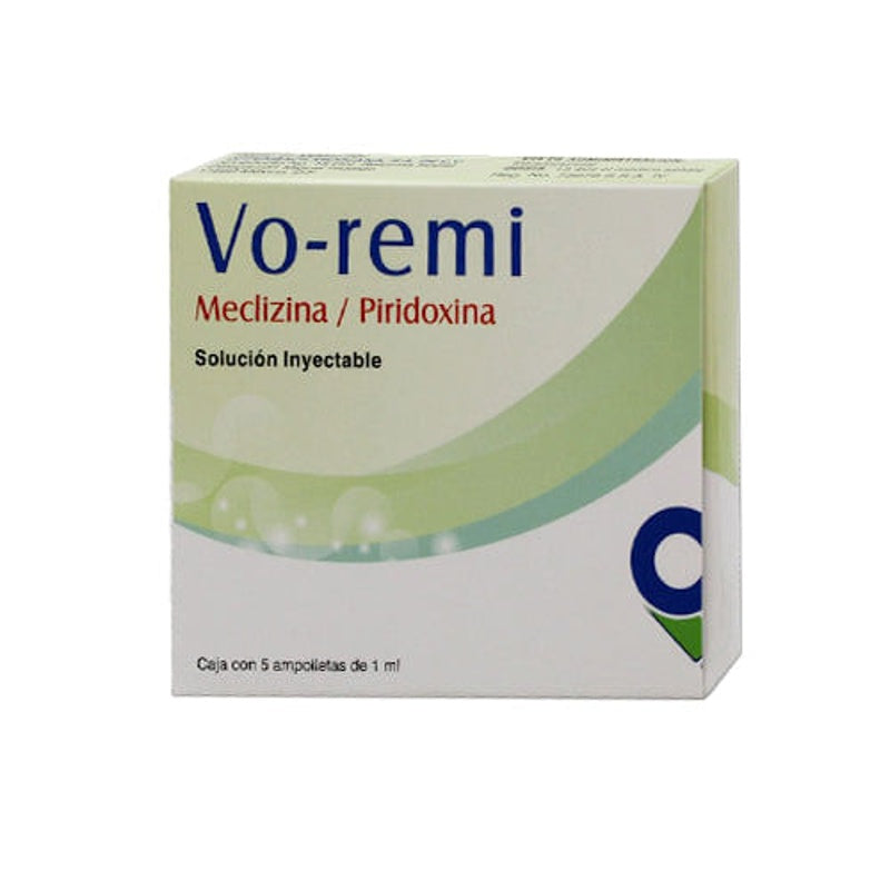 Meclizina / Piridoxina 25 / 50 Mg / Ml 1 Ml 5 Ampulas Voremi